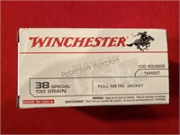 100 - Winchester 38 Special 130gr. Ammo