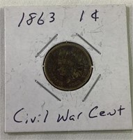 1863 civil War Cent