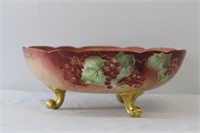 A K France Footed Porcelain Footed Bowl