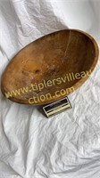 Old wooden dough bowl- has spilt
