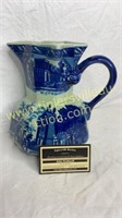 Blue ironstone pitcher