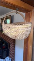 Hand woven split oak egg basket