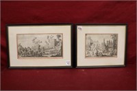 Two Antique Framed Engravings