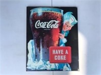 Coca-Cola wooden 16 x 20" sign