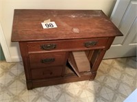 Wooden Stand with Drawers (as is with damage)