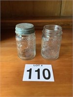 Set of Two Jumbo Peanut Butter Jars (One Without