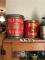King Syrup Cans