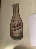 Milk Bottle Tin Sign