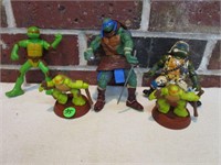 5 Mutant Ninja Turtle Action Figures