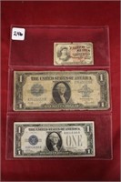 3 Pc. Monies and Fractional Currency Lot