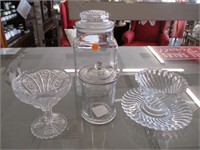 Lot of Glass, Canister, Jar + More