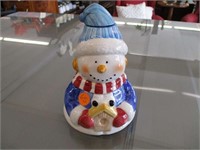 Snowman Tea Cake Canister with Jam Compartment