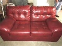 Leather love seat