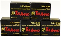 100 Rounds Tulammo 7.62x39mm Ammunition