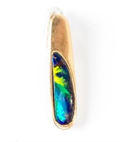 Jewelry 18kt Yellow Gold Boulder Opal Pendant