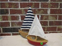 Lot of 2 Wooden Sailboats