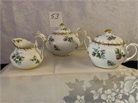 Royal Chelsea Tea Pot Cream & Sugar