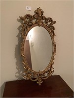 Oval Plastic Framed Mirror