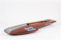 LARGE "DOUBLE TROUBLE" WOODEN R/C BOAT