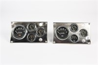 PAIR OF FOUR-HOLE DASH PANLES WITH GAUGES