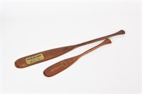 TWO 1950'S PETERBOROUGH CANOE AD PADDLES