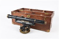 EARLY SURVEYORS LEVEL IN WOODEN CASE