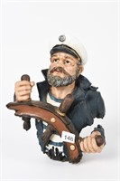 SAILOR AT THE HELM FIGURINE 10"