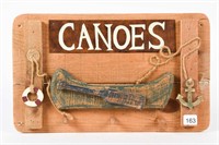 CANOES WOODEN KEY HOLDER