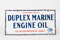 REPRODUCTION DUPLEX MARINE ENGINE OIL SSP SIGN