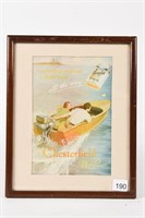 FRAMED CHESTERFILED WINS CIGARETTES PAPER AD