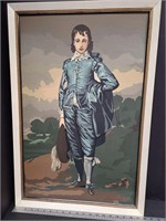 Large Oil Painting Of Boy Blue