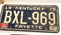 1975 Kentucky License plate