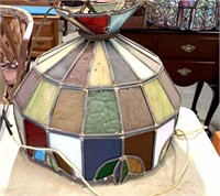 Antique leaded Glass Chandelier