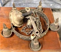 Early Victorian hanging chandelier made of Cast