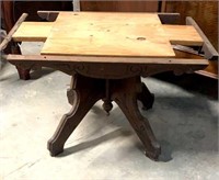 Victorian table missing the top