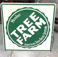 Tree farm advertising sign