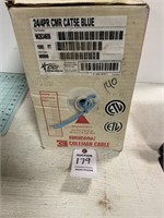 Blue Wire In Cardboard Dispenser