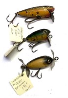 3 Early Shakespeare Divers and Spinner Lures