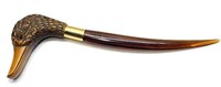 Early wood Carved Duck head Letter opener missing