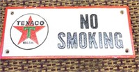 Cast Iron Texaco No Smoking sign