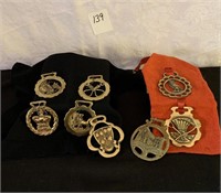 8 Brass Medallions for English Harness