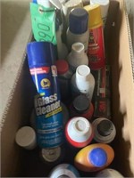 Box of Sprays, Cleaner & Misc
