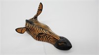 Wooden Zebra Carved Head