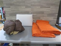 2 CAMP COT MATTRESS PADS / SLEEPING BAG / PILLOW