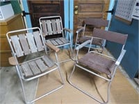4 VINTAGE LAWN CHAIRS