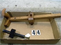2 – Wooden marking gauges: W.H. White, rosewood &