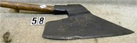 Hand wrought left hand “Goosewing” axe,