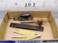 4 – Various measuring devices: 10” mahogany
