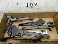 7 – Assorted pliers & wrenches, various makers &
