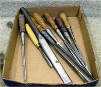 8 – Assorted chisels, various types & makers,